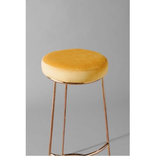 Barkruk Alice + kussen goud