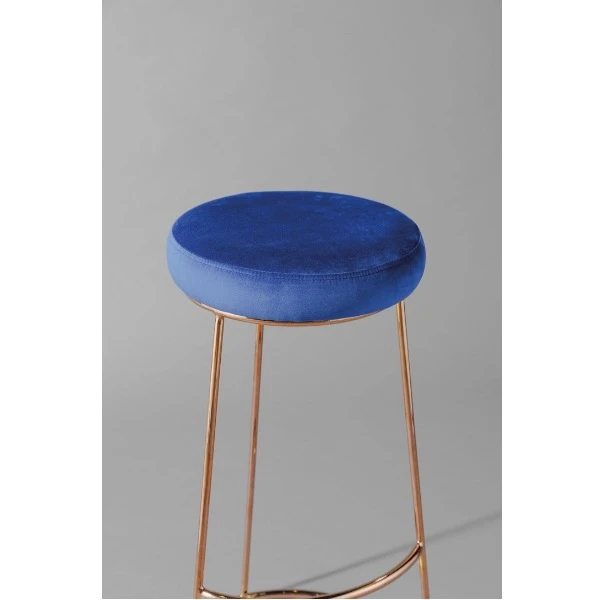 Barkruk Alice + kussen blauw