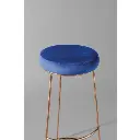 Barkruk Alice + kussen blauw