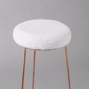 Barkruk Alice + kussen wit