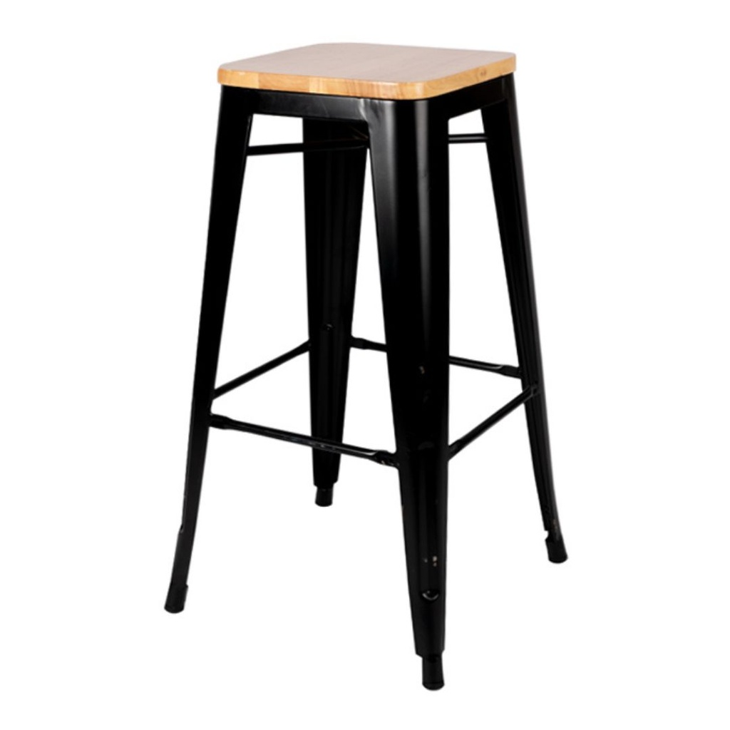 Barkruk Metalo Zwart/Wit